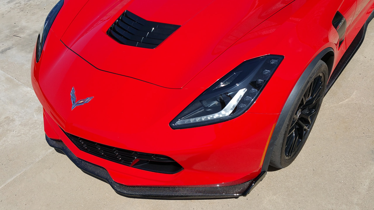 2014-19 C7 Corvette,  Z06 Front splitter stage-2,  Carbon Fiber
