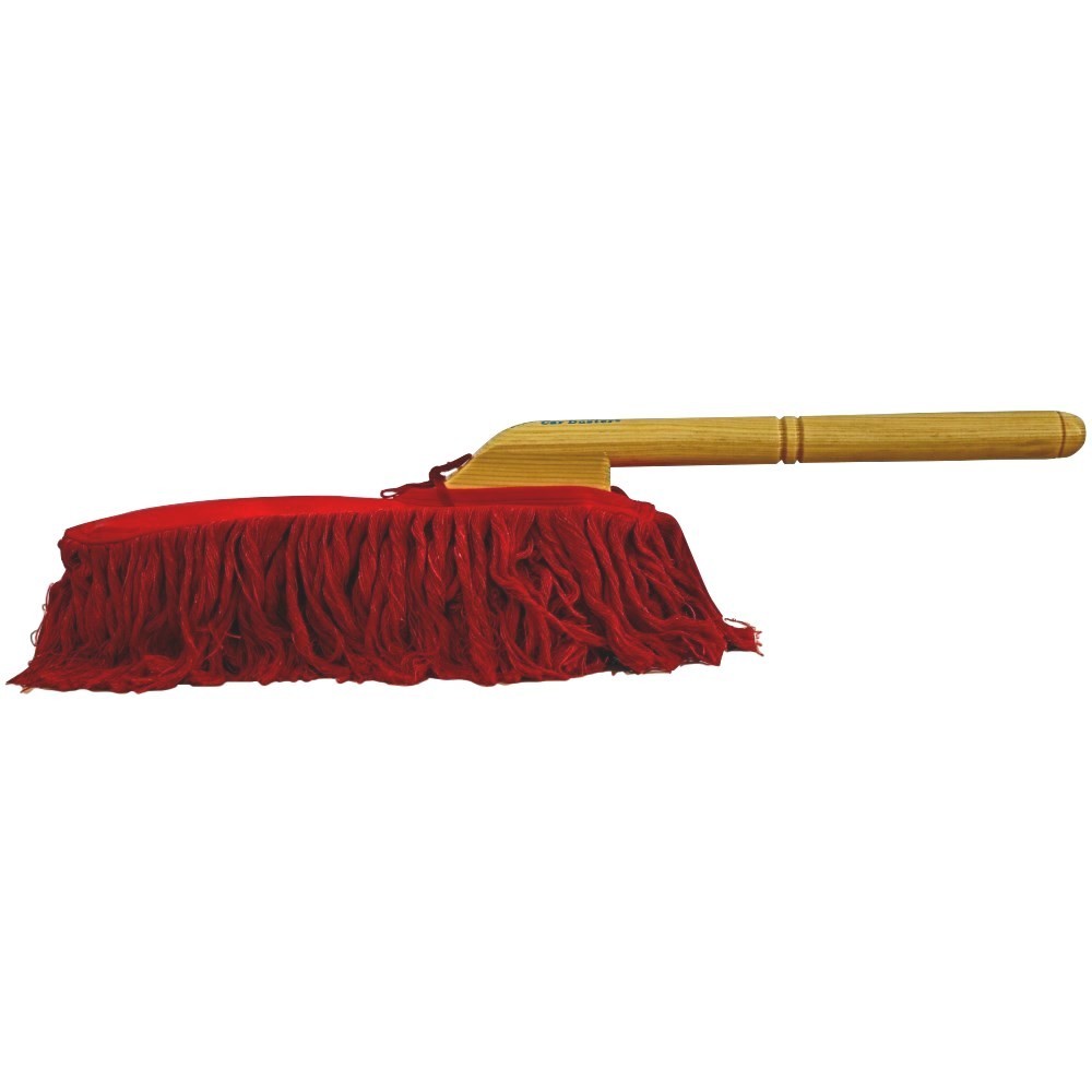 CALIFORNIA CAR DUSTER Car Duster, California Car Duster, 26" Wood Handle, 15" Head, Paraffin Baked Cotton, Red, Each