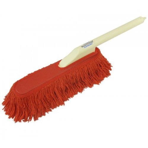 CALIFORNIA CAR DUSTER Car Duster, California Car Duster, 26 in Plastic Handle, 15 in Head, Paraffin Baked Cotton, Red, Each