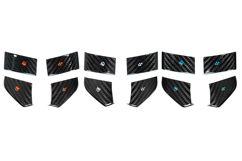 2020-27 C8 Corvette All Models CCS Steering Wheel Carbon Fiber Button Covers 4PC