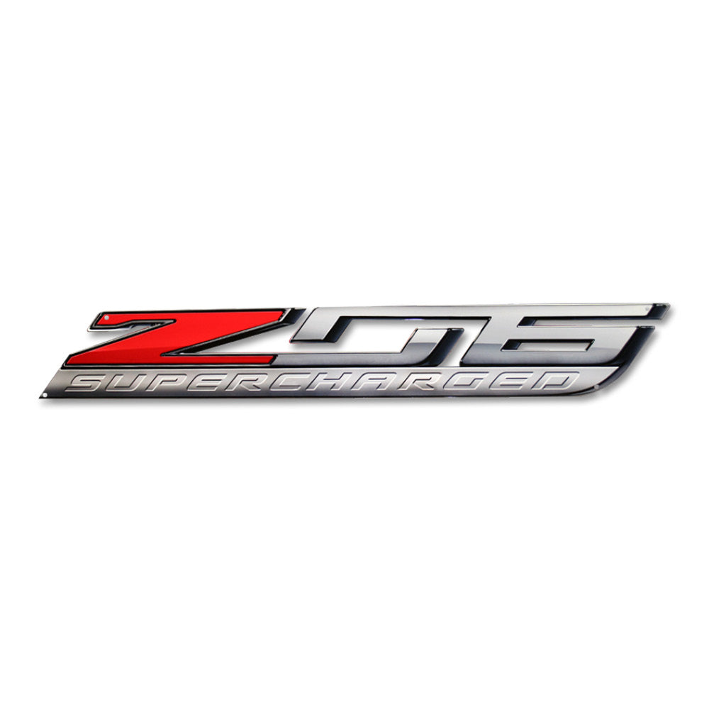 Corvette Z06 Supercharged Metal Sign - 35 x 5