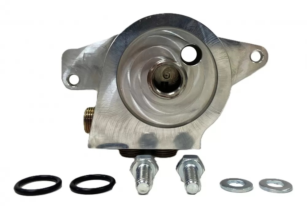 Champ Pans Sandwich Oil Filter Adapter - LS1 Series Oil Pan - Aluminum