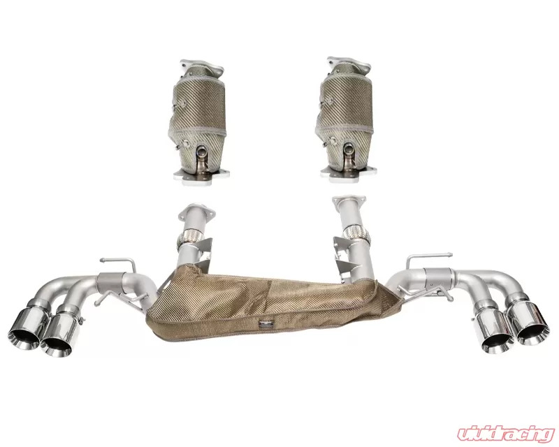 Soul Performance Sport Exhaust Package 4" Dual Wall Slash Cut Tips Brushed Chevrolet C8 Corvette Stingray 2020-2024