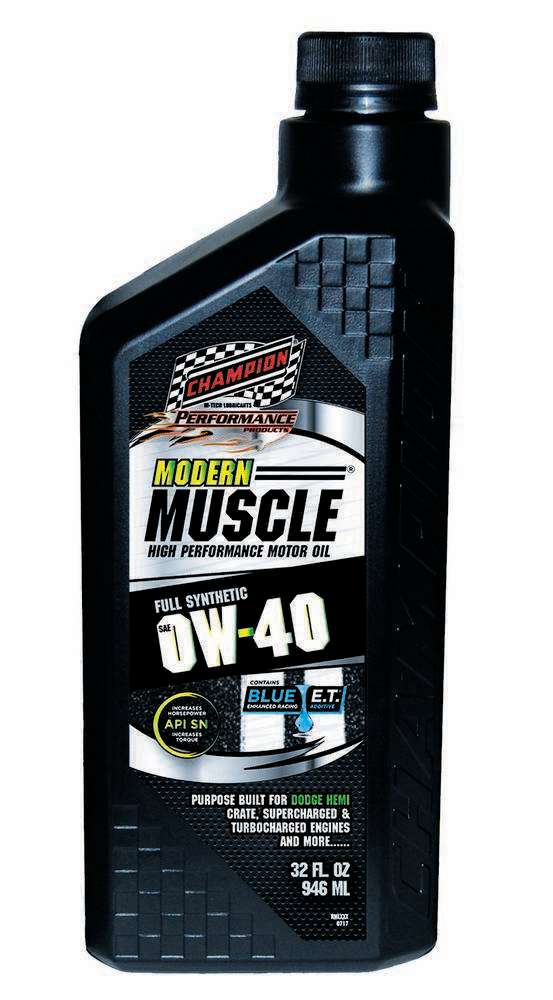 CHAMPION BRAND, Modern Muscle 0w40 Oil 1 Qt. Full Synthetic