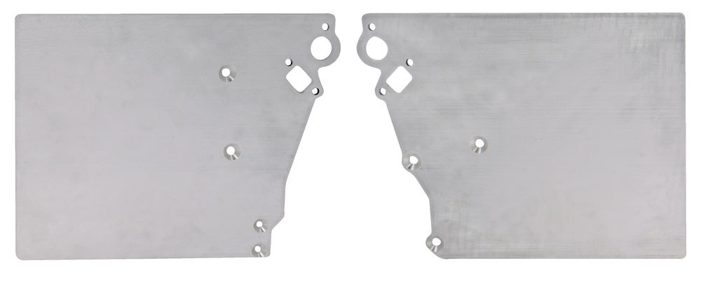 Competition Engr Motor Plate, Front, 15 x 12 x 1/4 in, 2 Piece, Aluminum, Natural, GM LS-Series, Kit