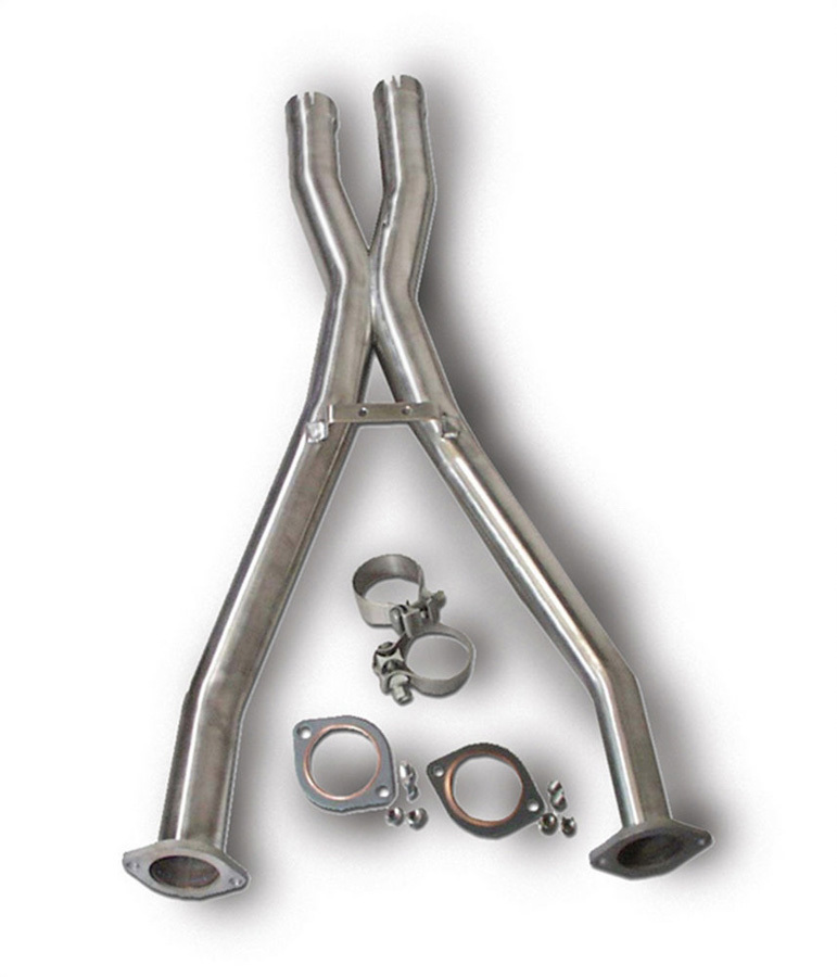 Corsa Exhaust X-Pipe, 2-1/2" Dia. Stainless, Natural, GM LS-Series, Chevy Corvette 1997-2004, Each