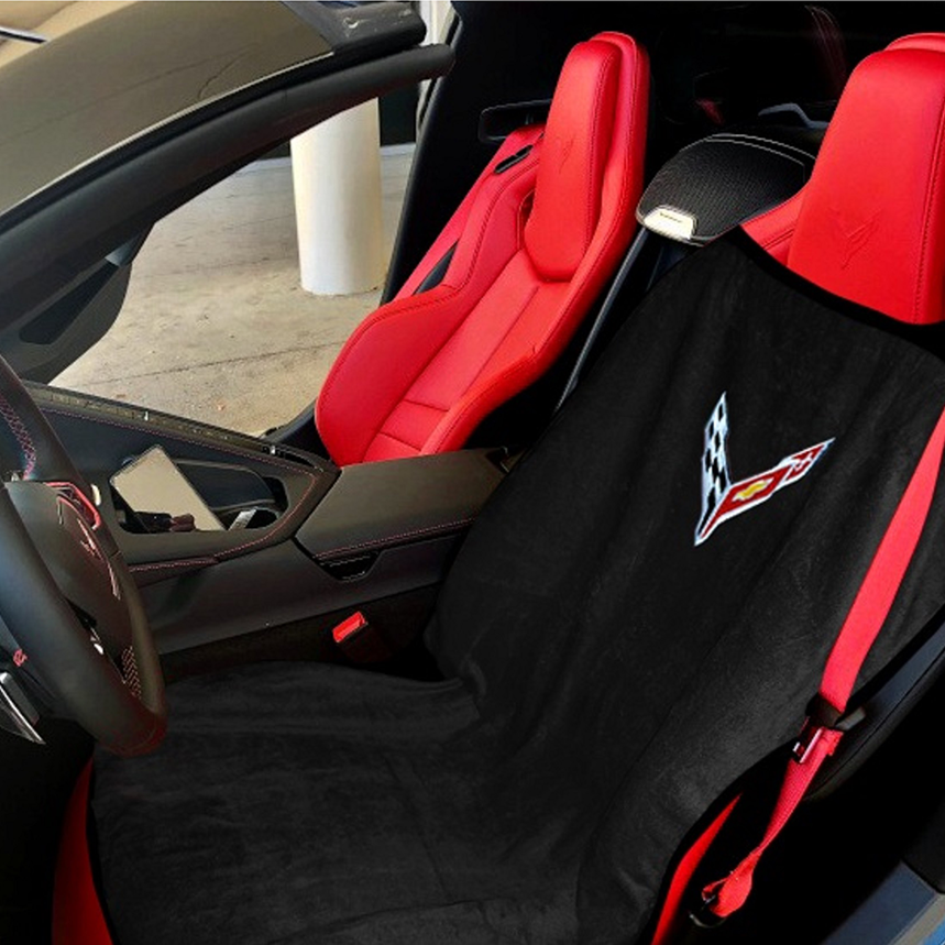 C8 Corvette Seat Armour Seat Cover/Seat Towels, Black, Stingray, Z51