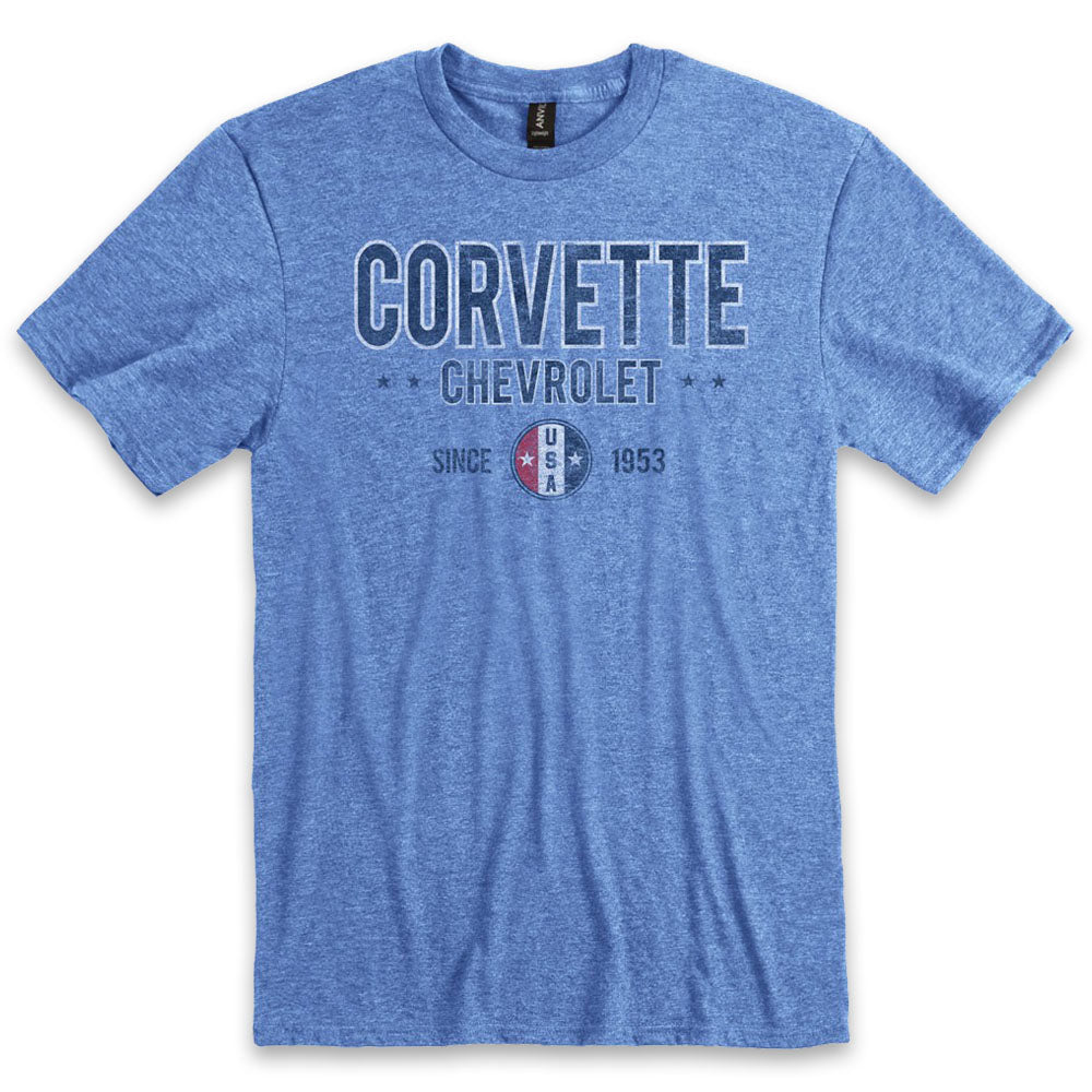 Corvette USA Vintage T-Shirt Heather Royal