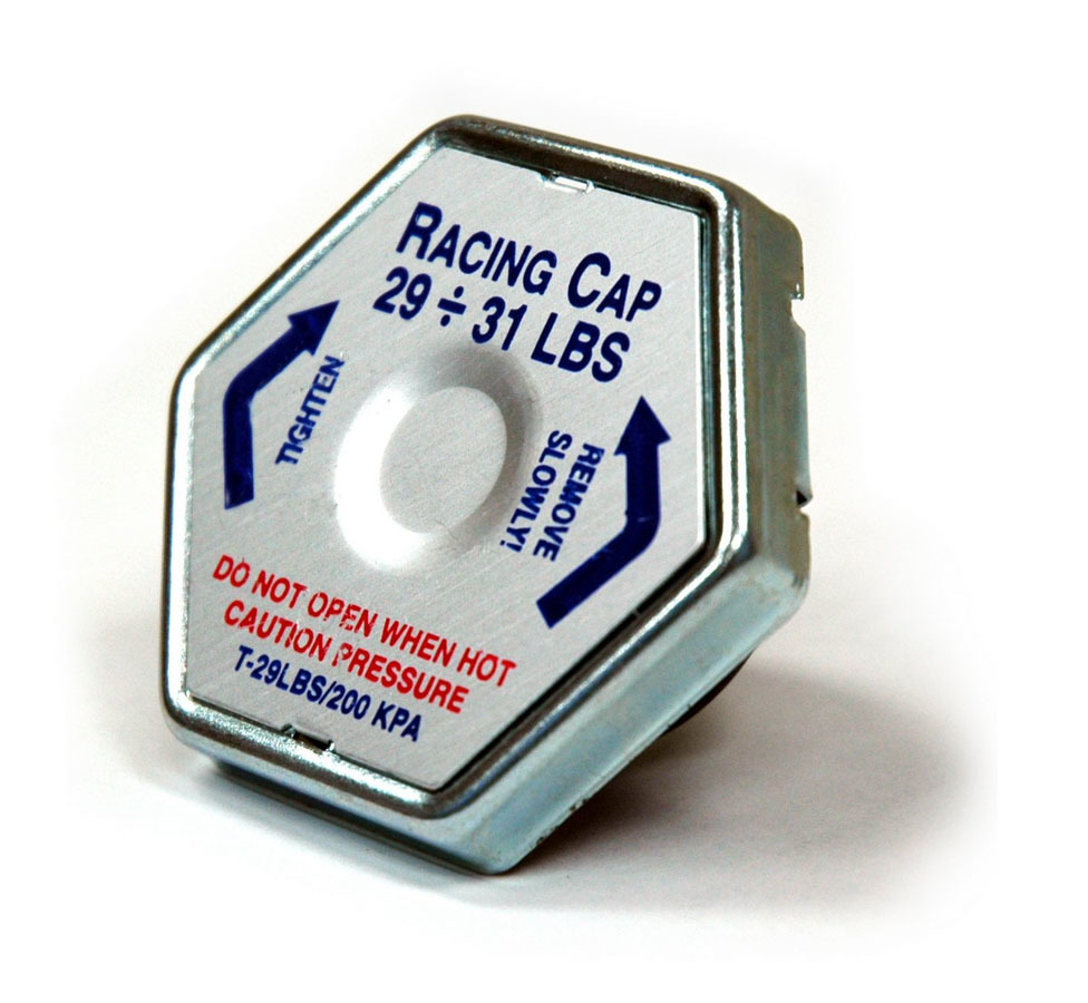 C&R Racing Radiator Cap, 31 lb, Round, Steel, Zinc Oxide, 32 mm Radiator Necks, Each