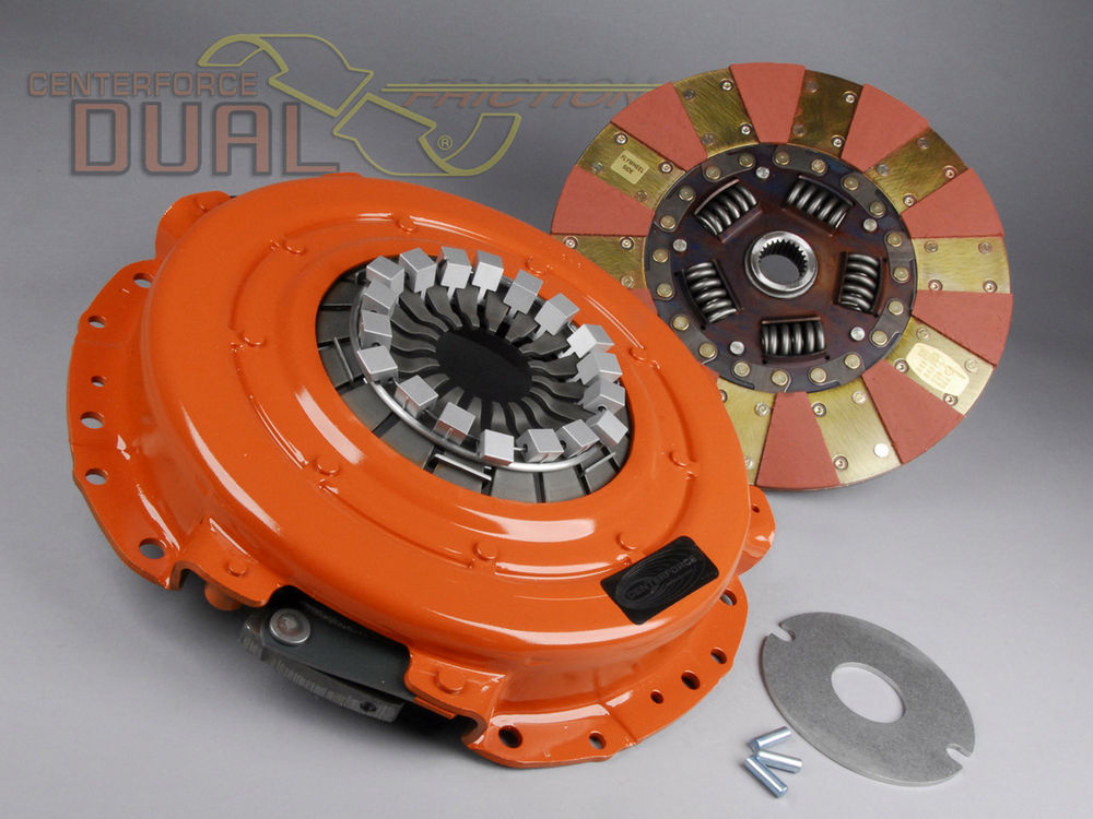 Centerforce Clutch Kit, Dual Friction, Single Disc, 11" Dia. 1-1/8" x 26 Spline, Sprung Hub, Organic/Carbon, Ford Modular,