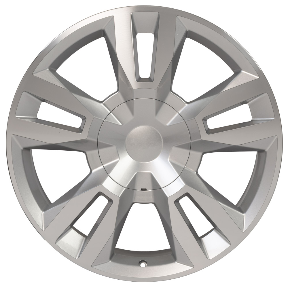 22" Replica Wheel fits Chevy Tahoe,  CV40 Silver Machined 22x9