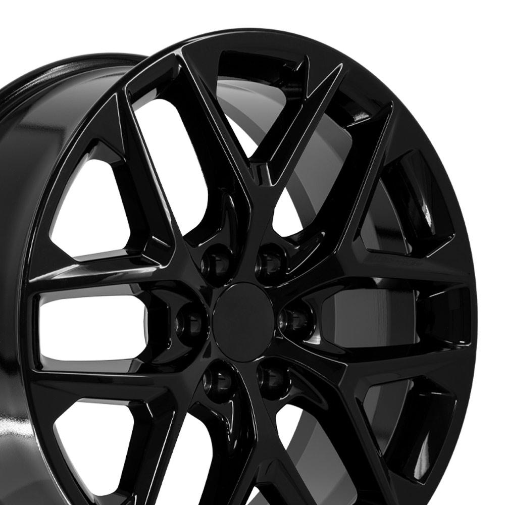 22" Replica CV62 fits Chevrolet Silverado 22x9 Gloss Black