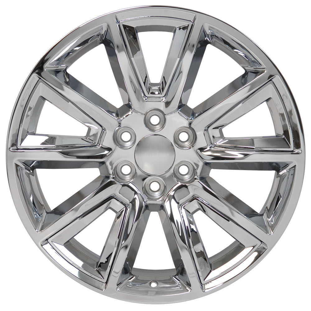22" fits Chevrolet,  Tahoe Replica Wheel,  Chrome with Chrome Inserts 22x9