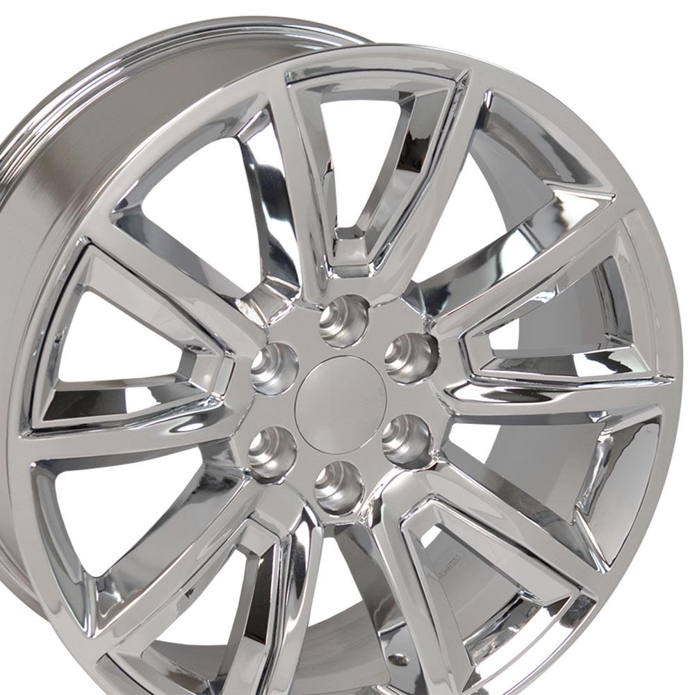 20" Replica Wheel fits Chevy Tahoe,  CV73 Chrome Insert Chrome 20x8.5