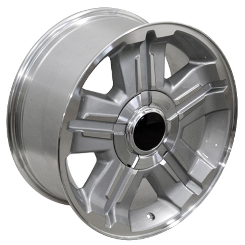 18" Replica Wheel fits Chevy Silverado,  CV88 Silver Machined 18x8