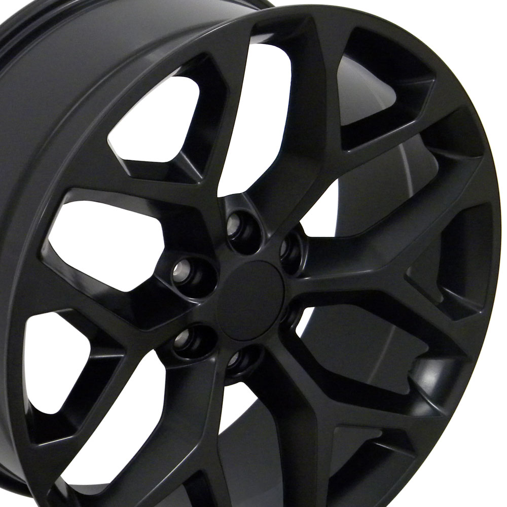 22" Replica Wheel fits GMC Sierra,  CV98 Satin Black 22x9