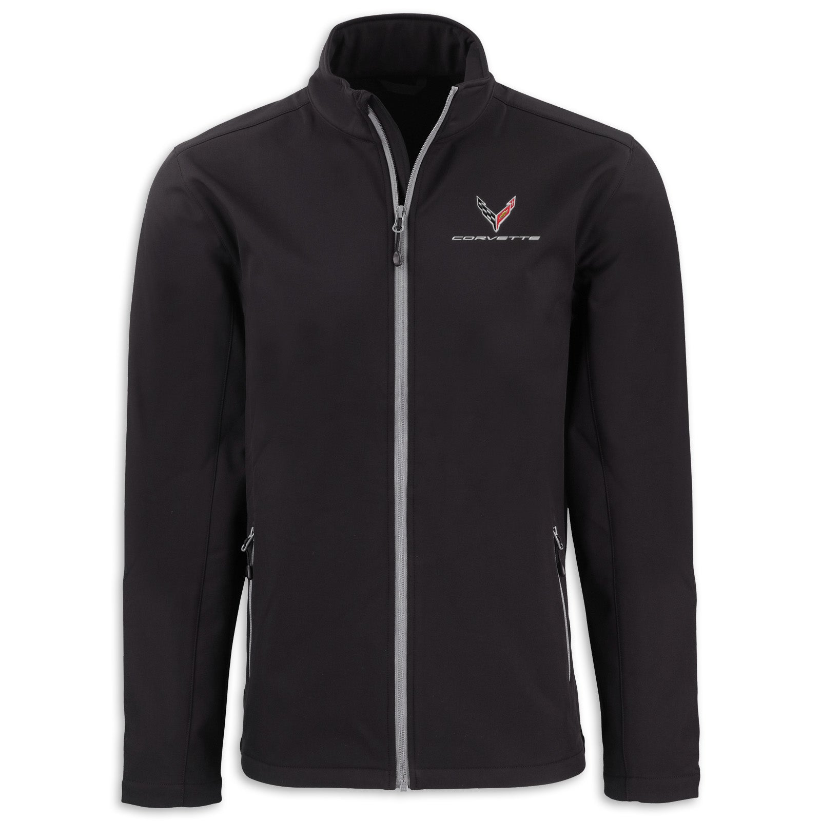 Corvette C8 Mens Soft Shell Jacket | Black/Pure Slate