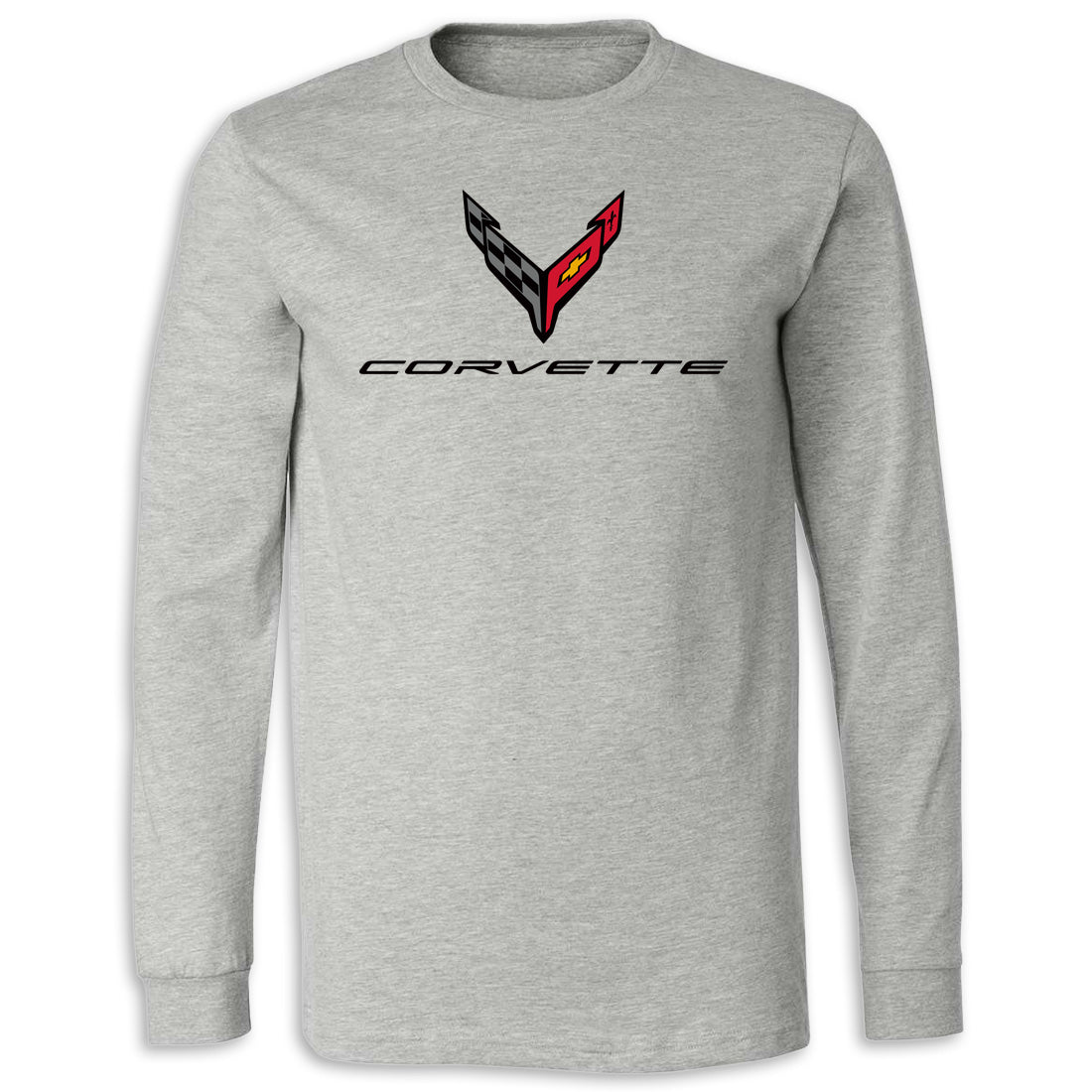 C8 Corvette Long Sleeve T-Shirt Athletic Heather
