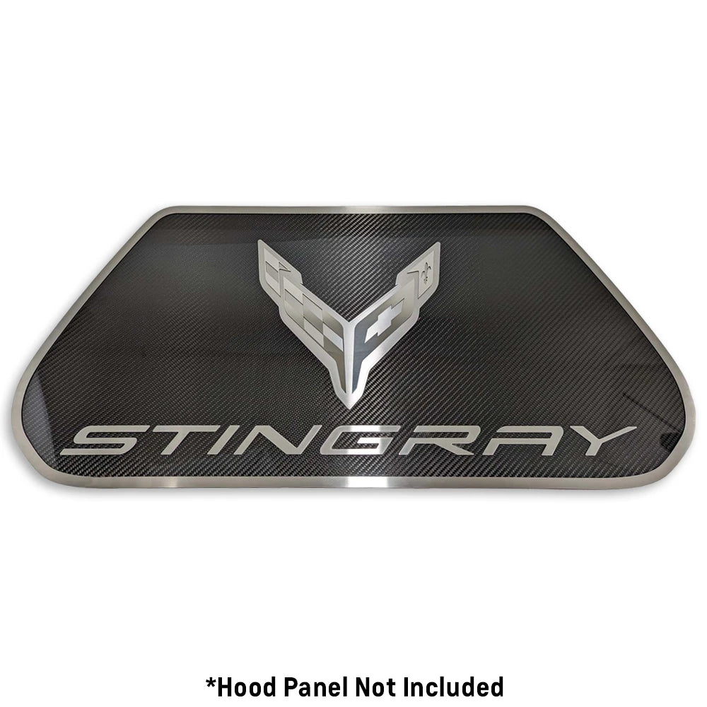 C8 Corvette Stainless Steel Hood Panel "Stingray" Badge
