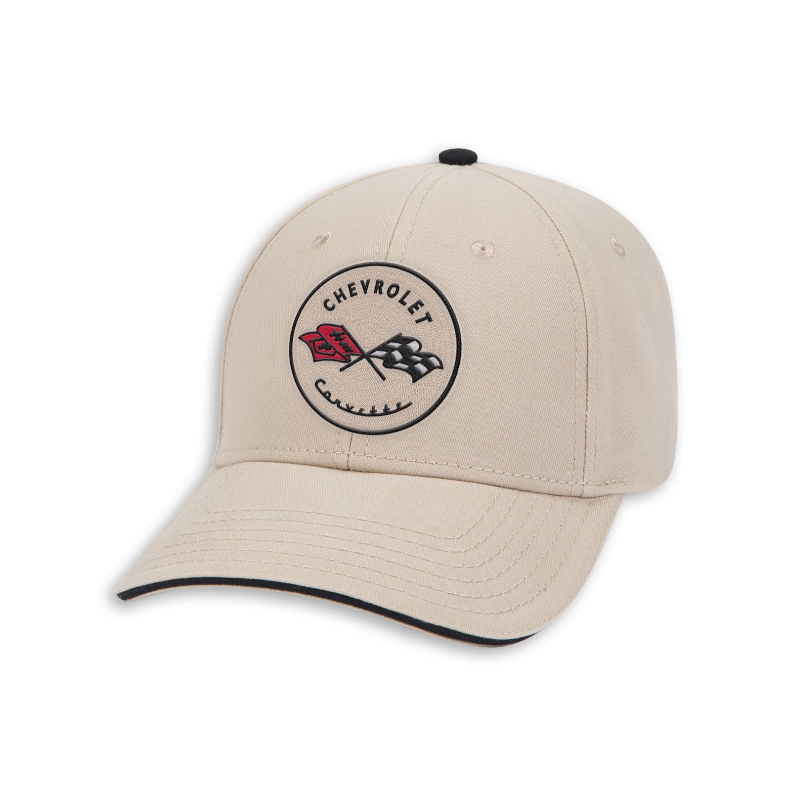 C1 Corvette Heritage Cap - Khaki/Black Cotton
