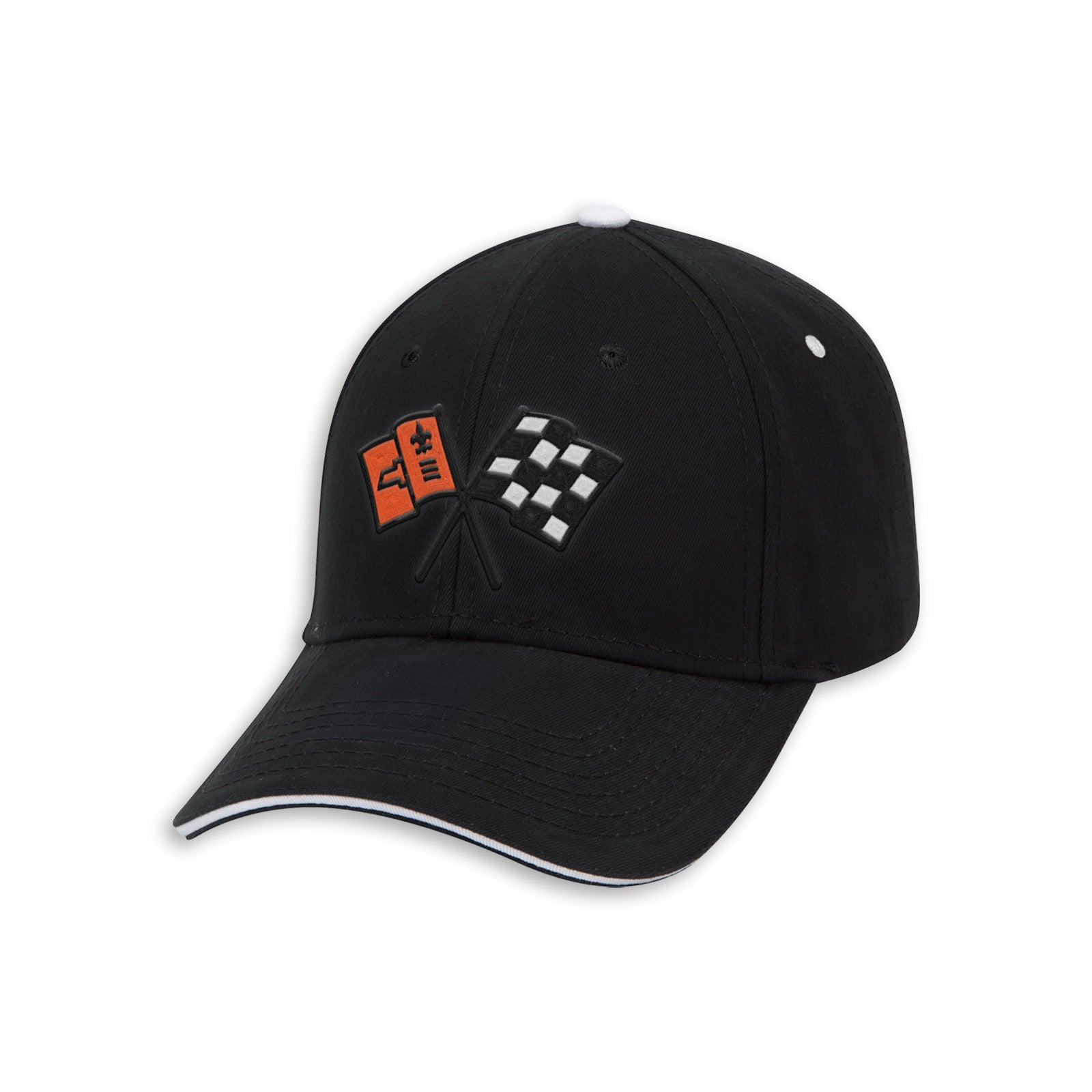 C2 Corvette Heritage Cap - Black/White Cotton