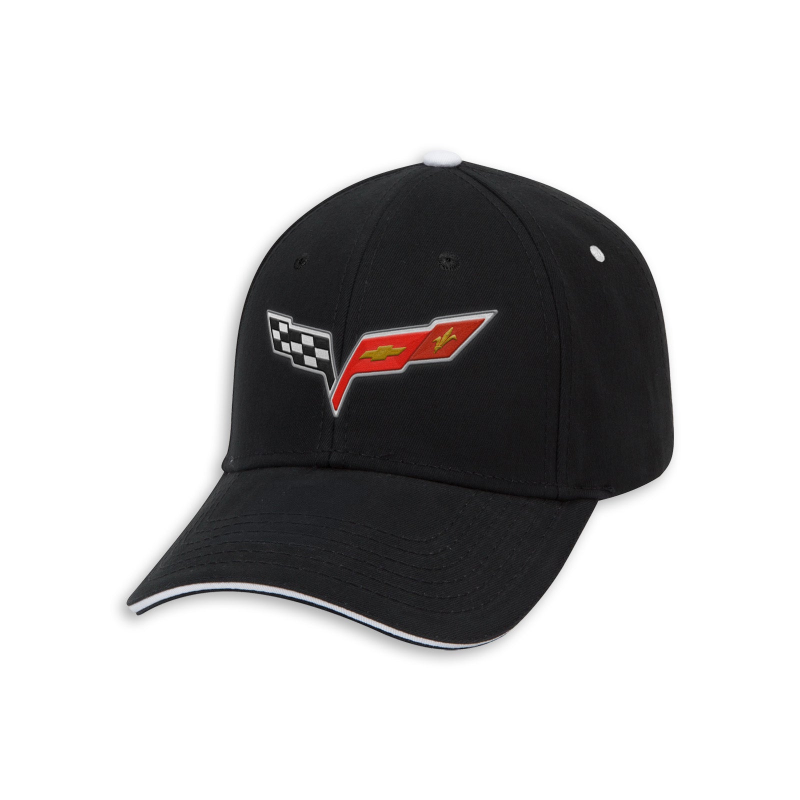 C6 Corvette Heritage Cap - Black/White Cotton