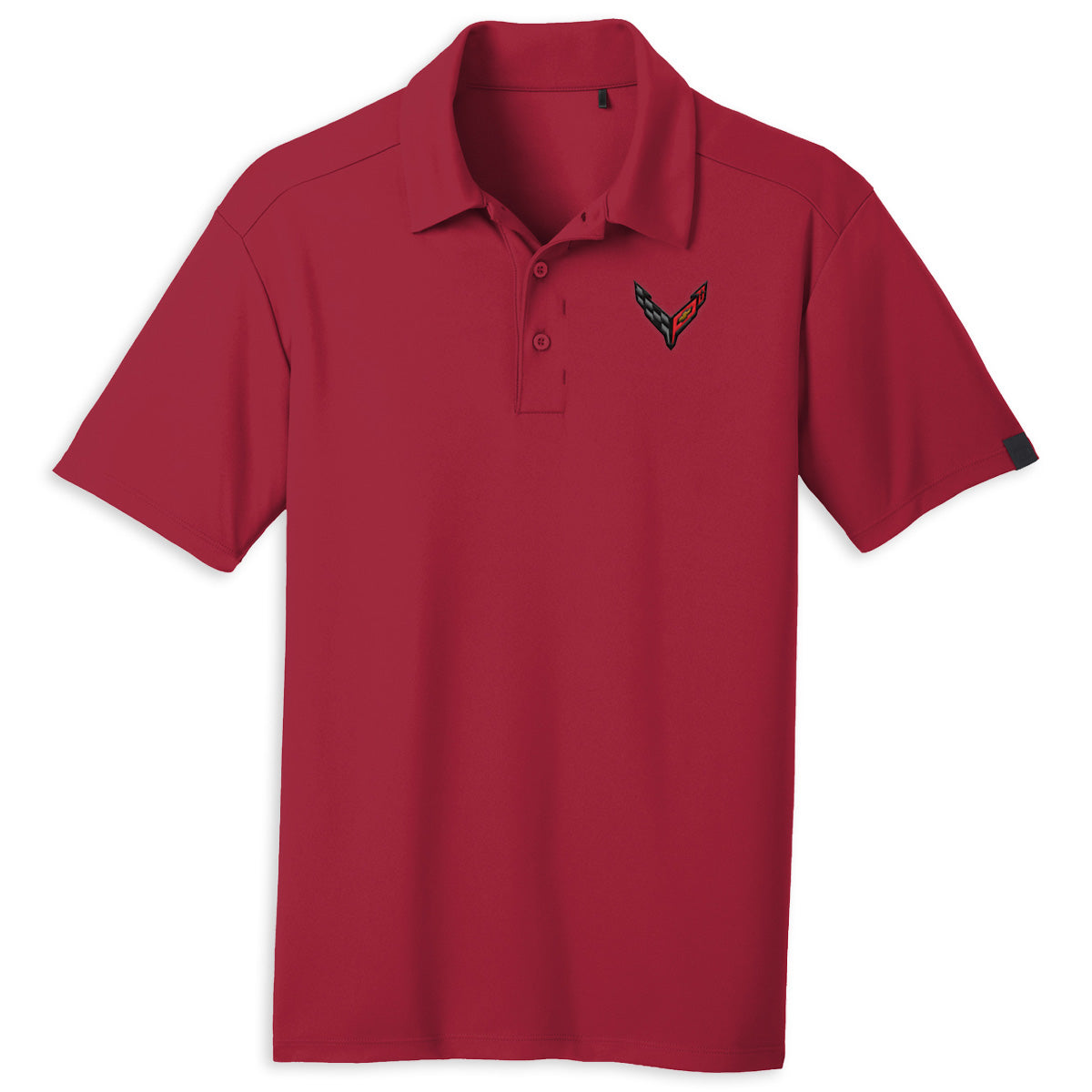 Corvette Pique Performance Polo Signal Red