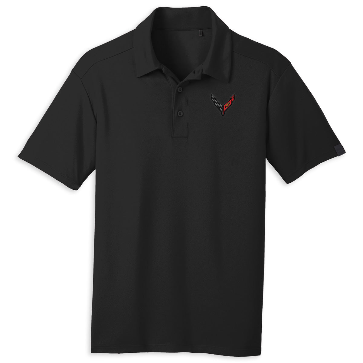 Corvette Pique Performance Polo Black