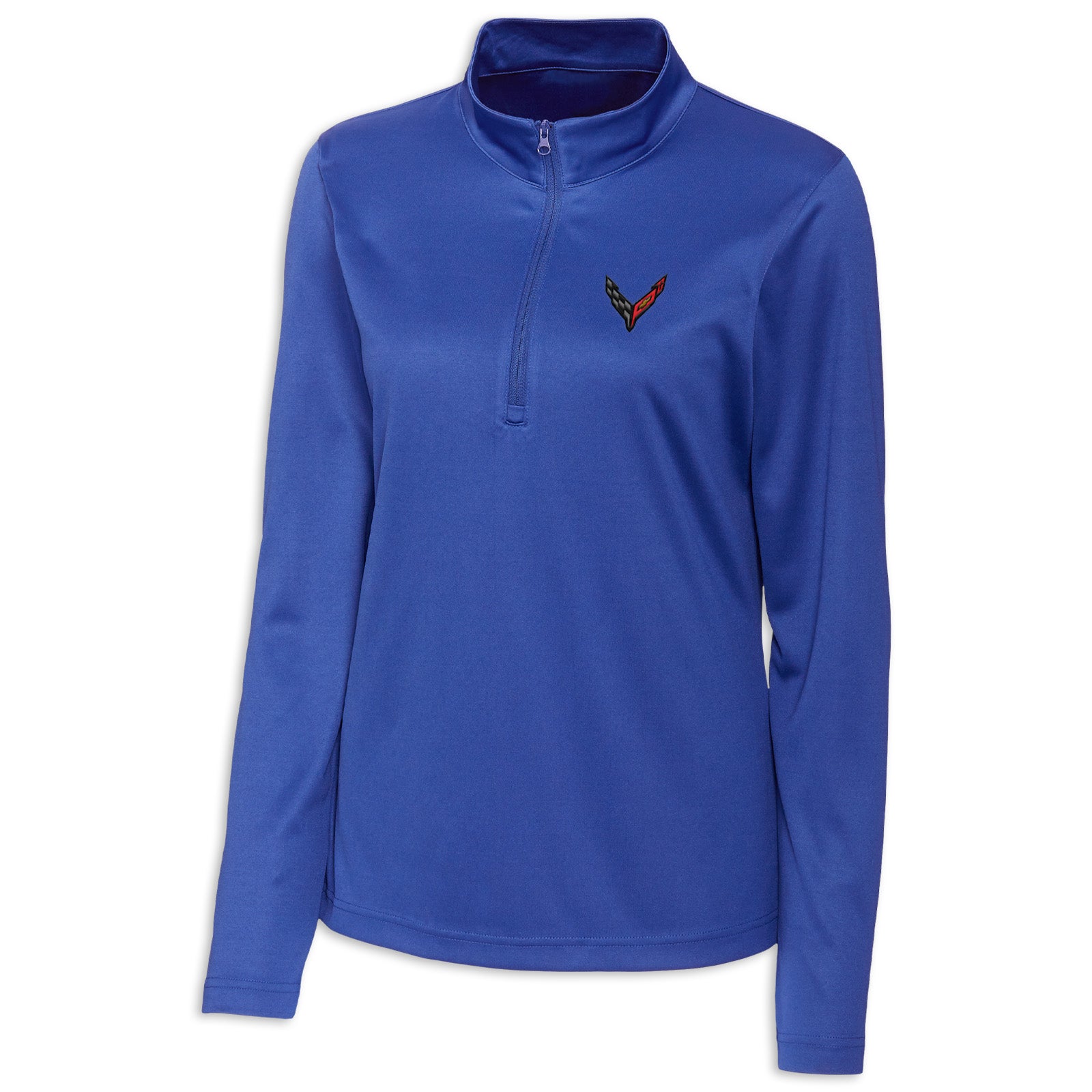 C8 Corvette Performance Women's Half-Zip - Tour Blue Moisture Wicking UPF 50+