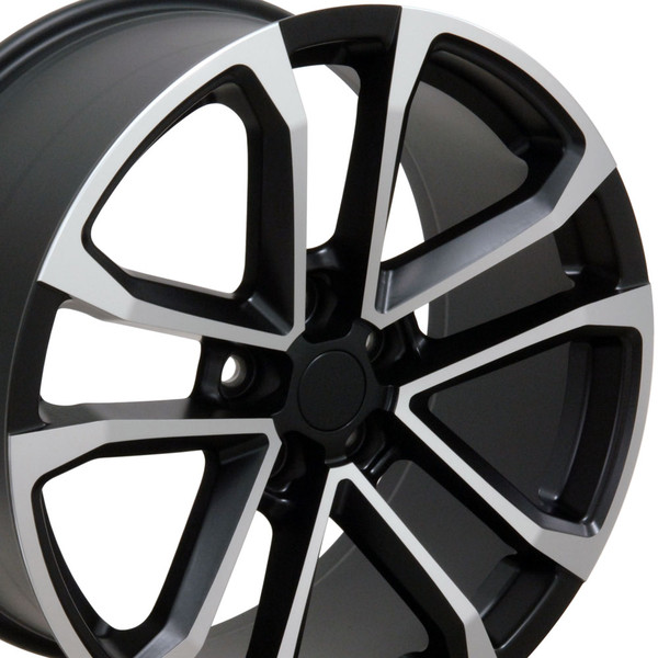 2010-2015 Camaro 2012 ZL1 Style Reproduction Wheels 20x8.5 Machined Face Matte Black, Each