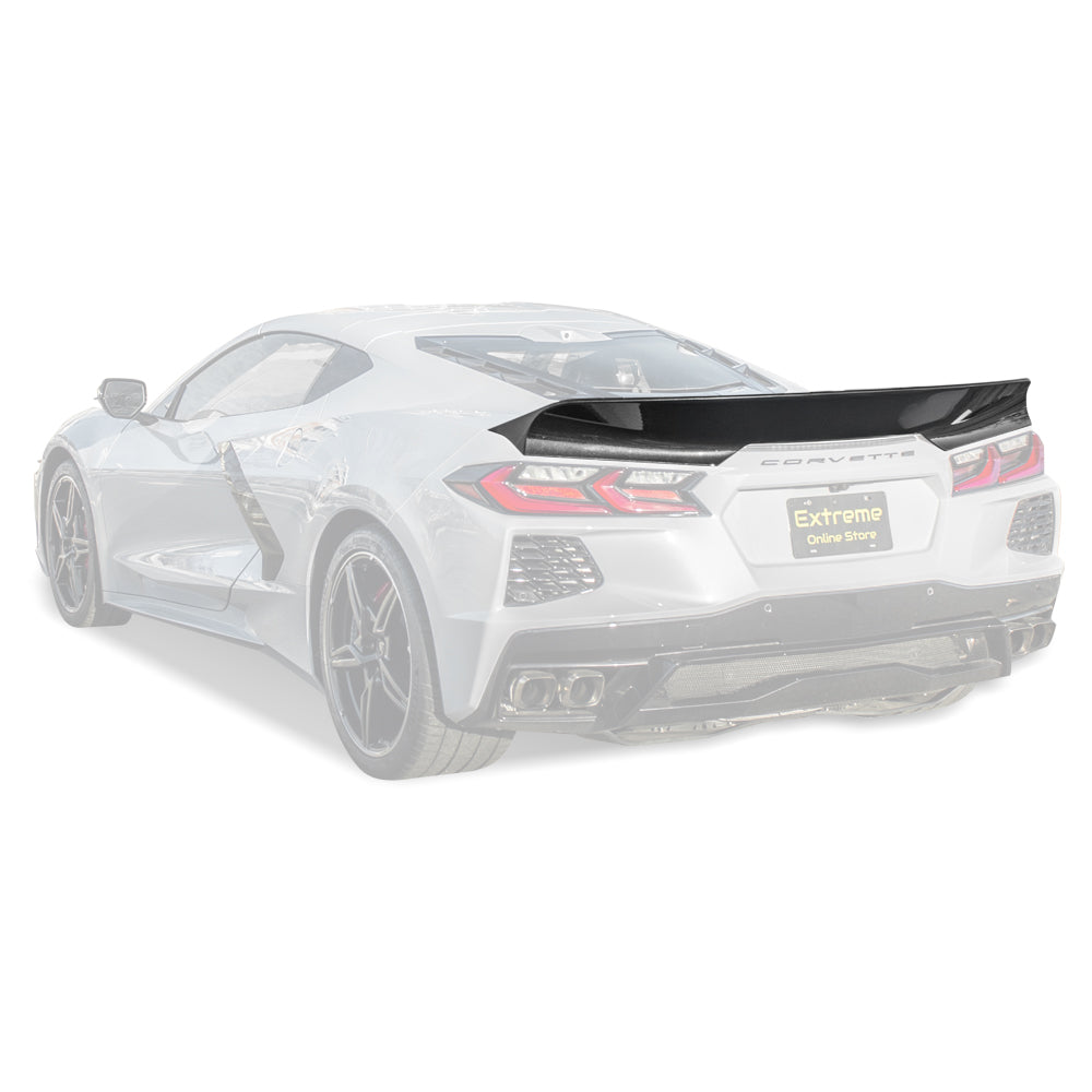 EOS Ducktail Package C8 Corvette Stingray Rear Trunk Spoiler - Carbon Flash