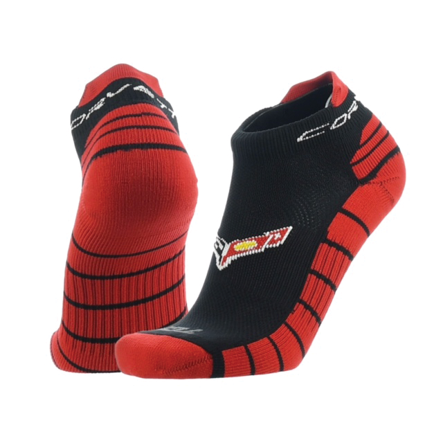 C8 Corvette Ankle Socks, Red/Black