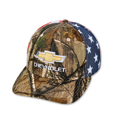 Gold Bowtie Chevrolet Usa Camo Cap