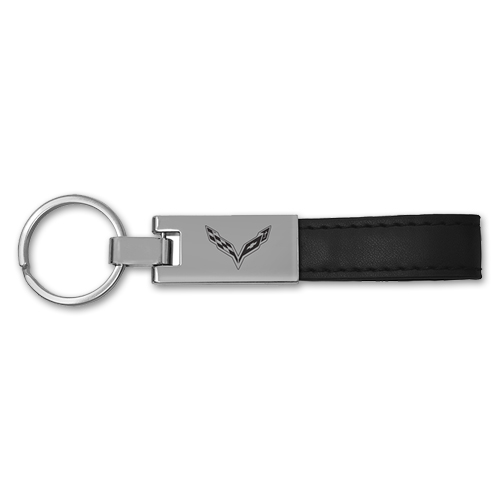 C7 Corvette Leather Loop Strap Key Tag