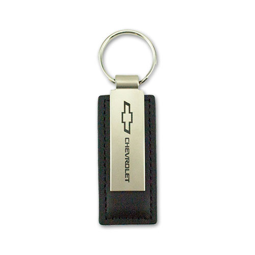 Bowtie Chevrolet Metal/Leather Key Tag