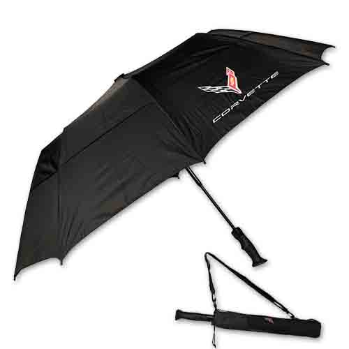 C8 Corvette Golf Umbrella 58 inch with C8 Flag Logo
