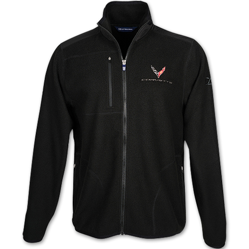 C8 Corvette CUTTER & BUCK ECO Fleece FULL ZIP Jacket