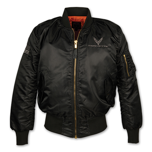 C8 Corvette, Mens Next Generation 2020  FLAG FLIGHT JACKET