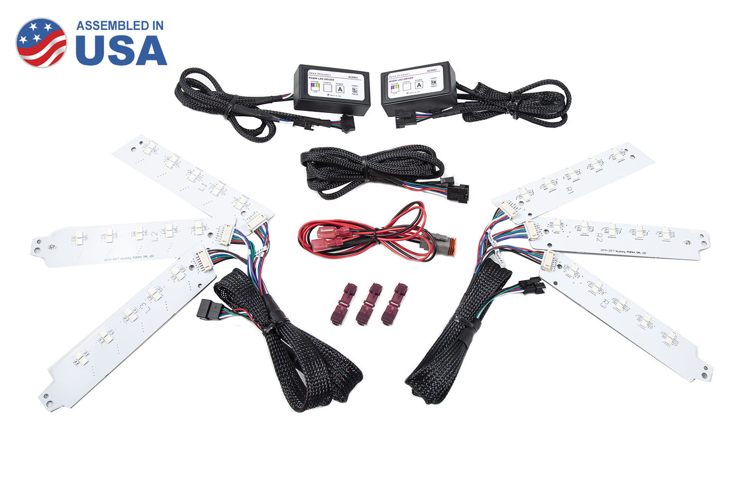 2015-2016 Ford Mustang RGBW DRL LED Boards Diode Dynamics