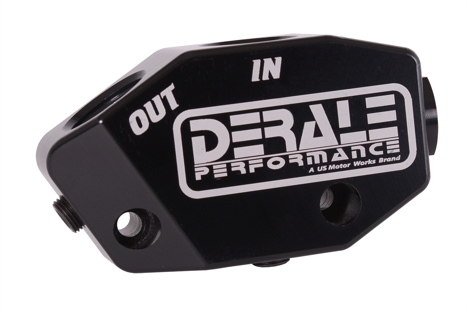 Derale Blockoff Oil Filter Adapter - GM LS-Series - Dual 1/8 in NPT Female Ports