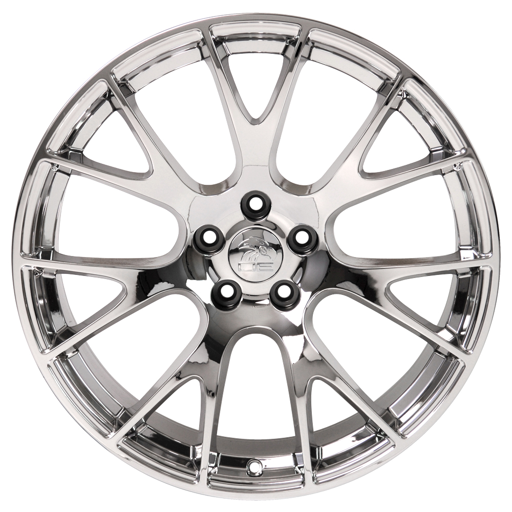 22" fits Dodge,  Hellcat Style Replica Wheel,  Chrome 22x9