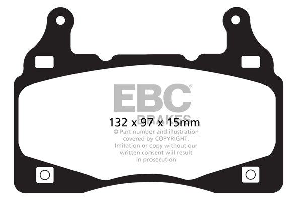 2012-2015 Chevrolet Camaro ZL1,  6.2, V8  Greenstuff 7000 & Redstuff Premium Street FRONT Disc Brake Pad Set FMSI D1474, DP31895