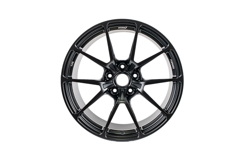 2020-27 C8 Corvette Stingray Titan 7 T-P5 18x10.5 19x12 5x120, Machine Black