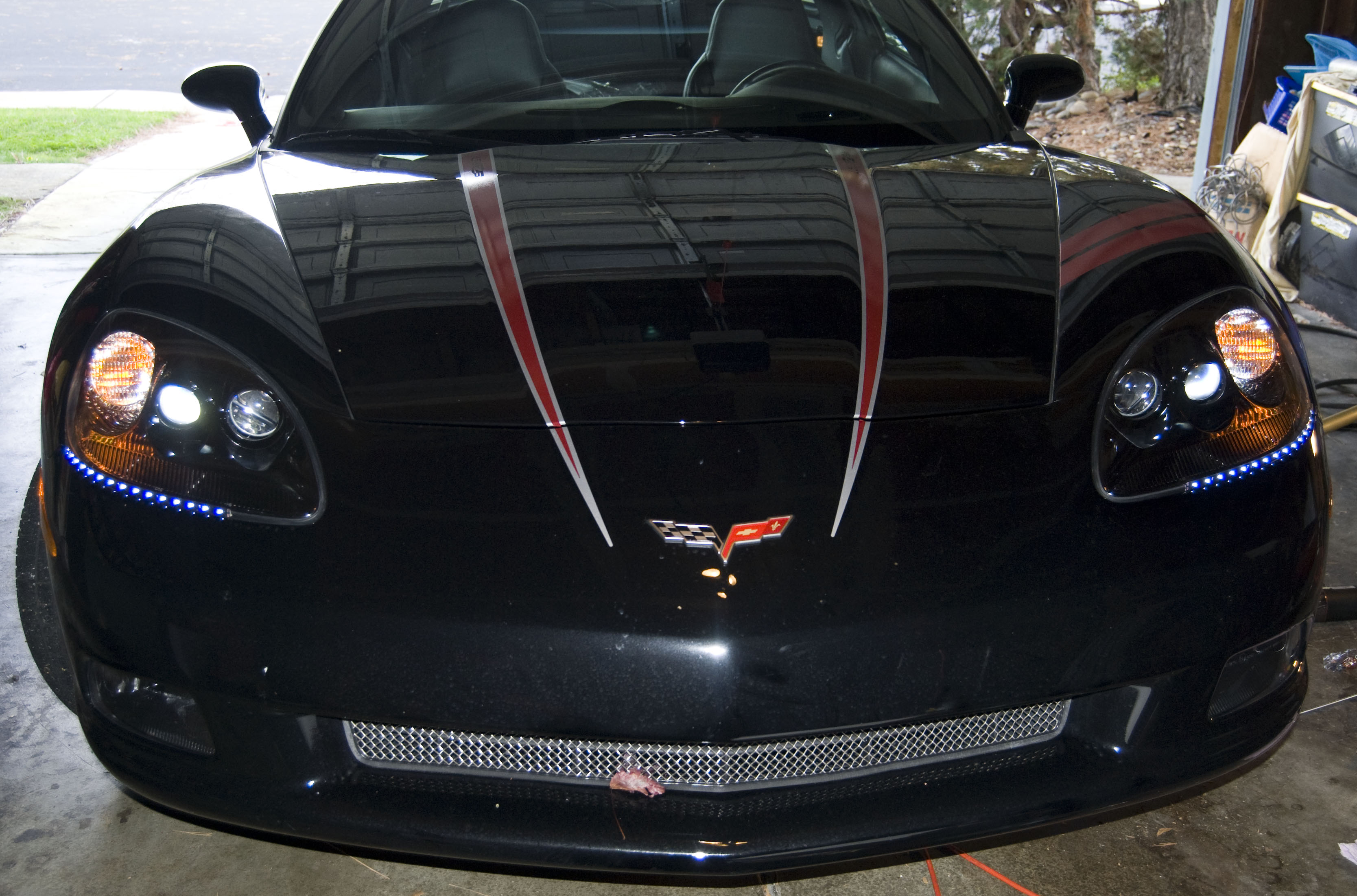 Audi Style LED Headlight Trim Lighting Strips for C6 Corvette