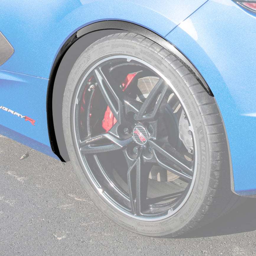 EOS C8 Corvette Stingray Dry Carbon Fiber Side Wheel Fender - Carbon Flash, Rear