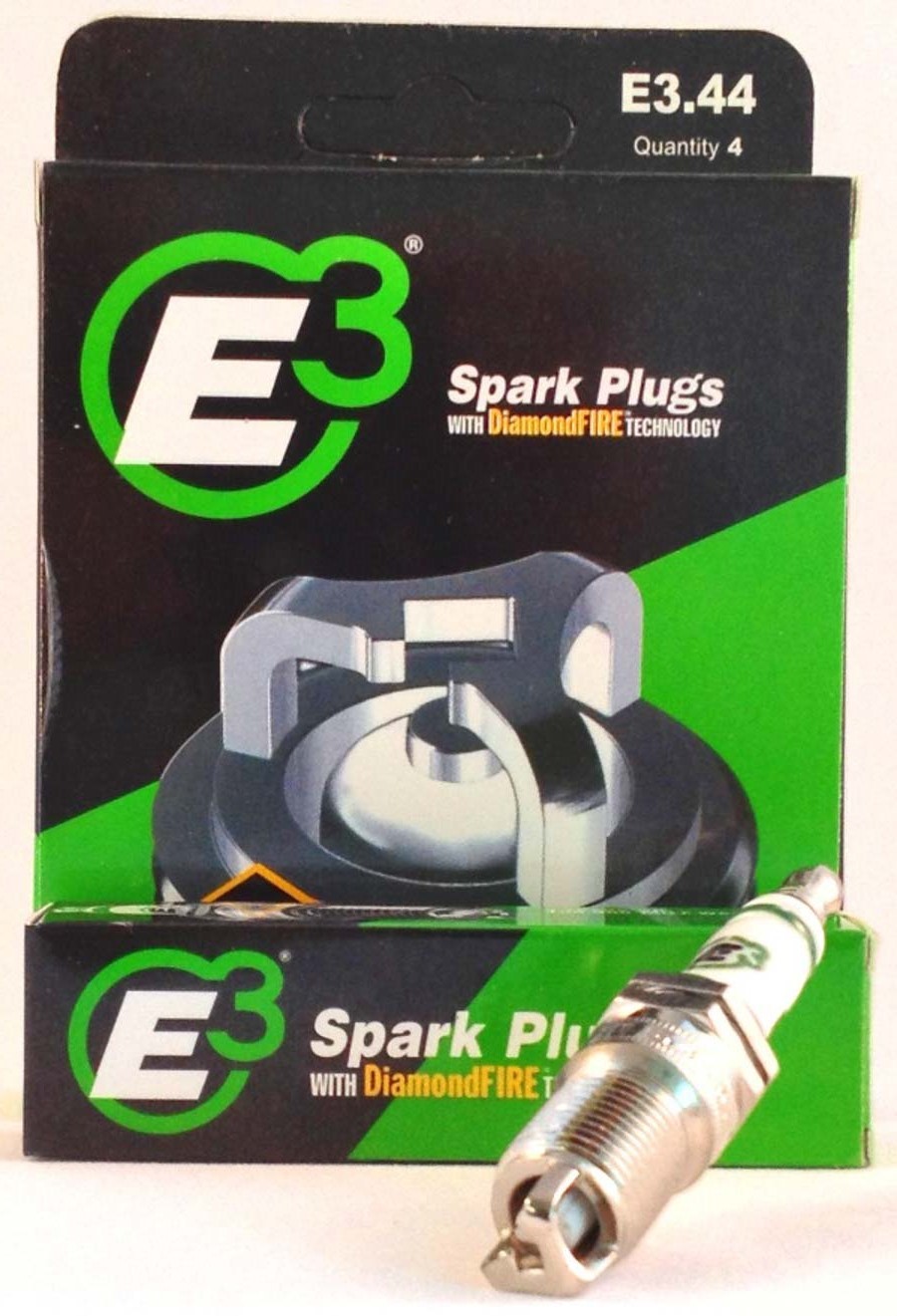 E3 Spark Plugs Spark Plug, Diamond Fire, 14 mm Thread, 0.708" Reach, Tapered Seat, Resistor, Each