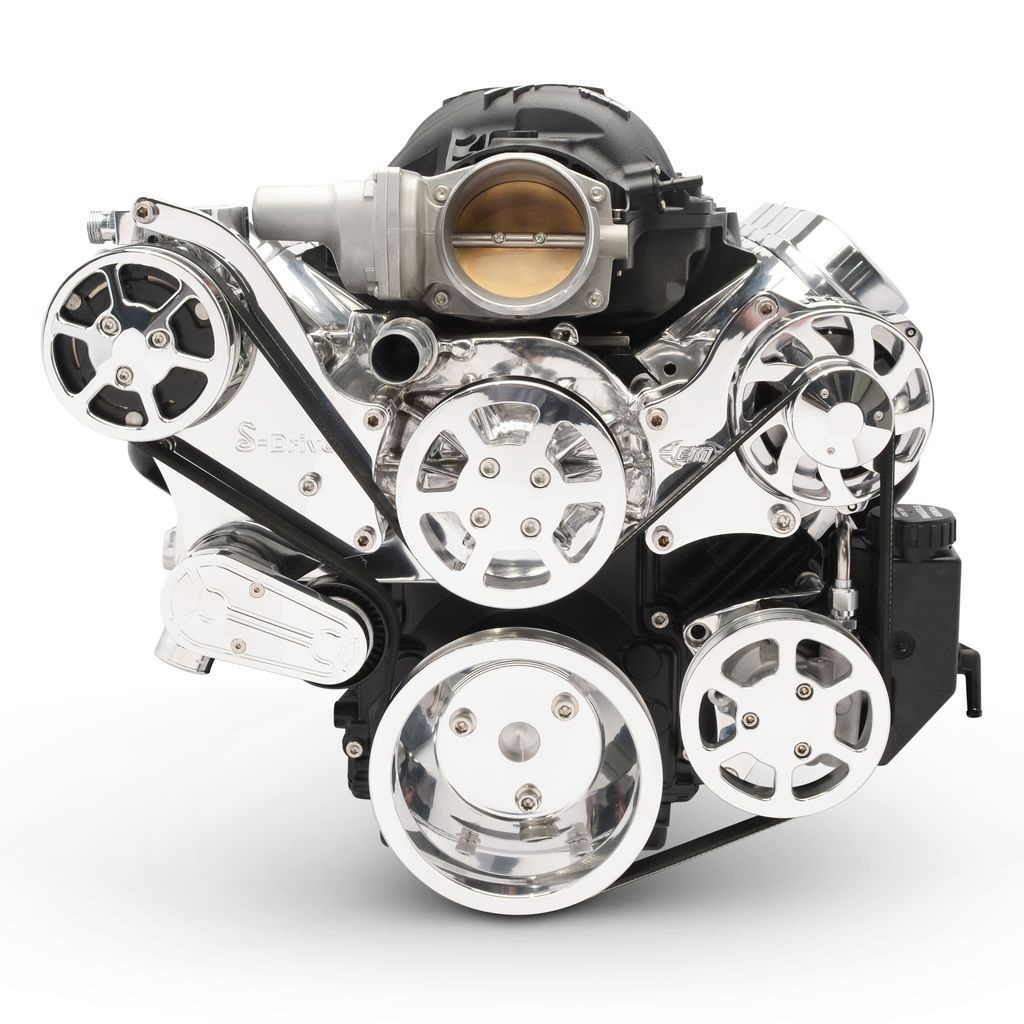 Eddie Motorsports 6-Rib Serpentine Pulley Kit - GM LS-Series - Aluminum