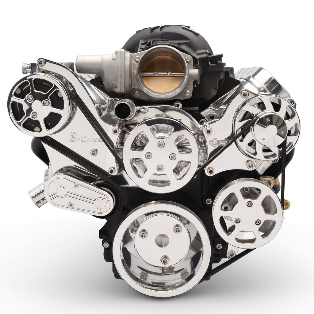 Eddie Motorsports 6-Rib Serpentine Pulley Kit - GM LS-Series - Aluminum