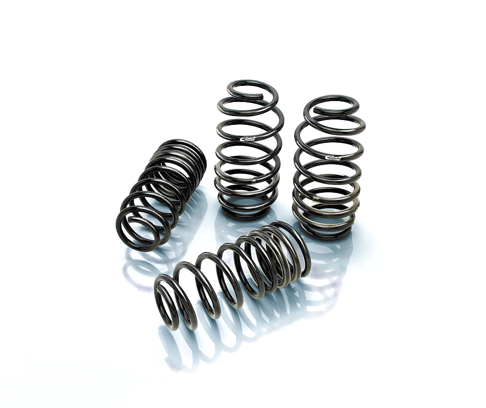 Eibach Springs Suspension Spring Kit, Pro-Kit, Lowering, 4 Coil Springs, Black Powder Coat, V8, Ford Mustang 1994-2004, Kit