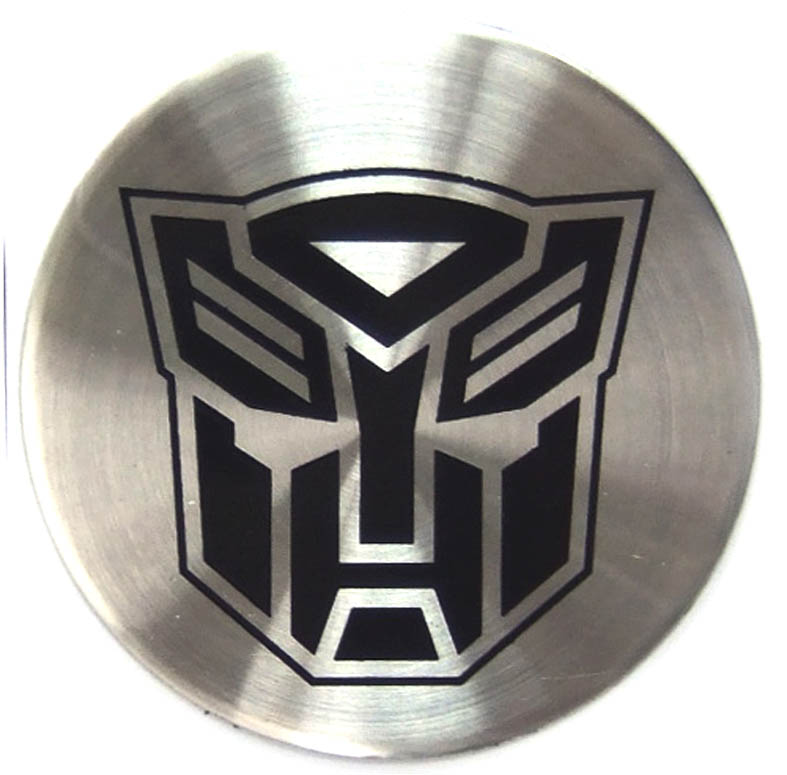 Oil Cap Emblem Round 37.5mm Transformers Autobot, Corvette, Camaro